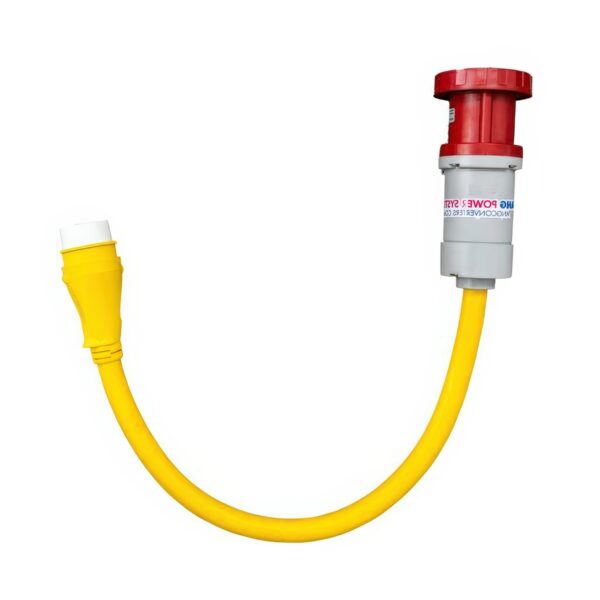 Adaptateur Pigtail US Dockside 1 Phase vers European Boatside 3 Phase - 50A 240V à 63A 400V (2ph 240V)
